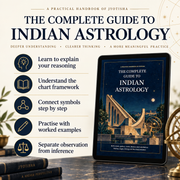 Indian astrology guide benefits including chart foundations, worked examples and practical study