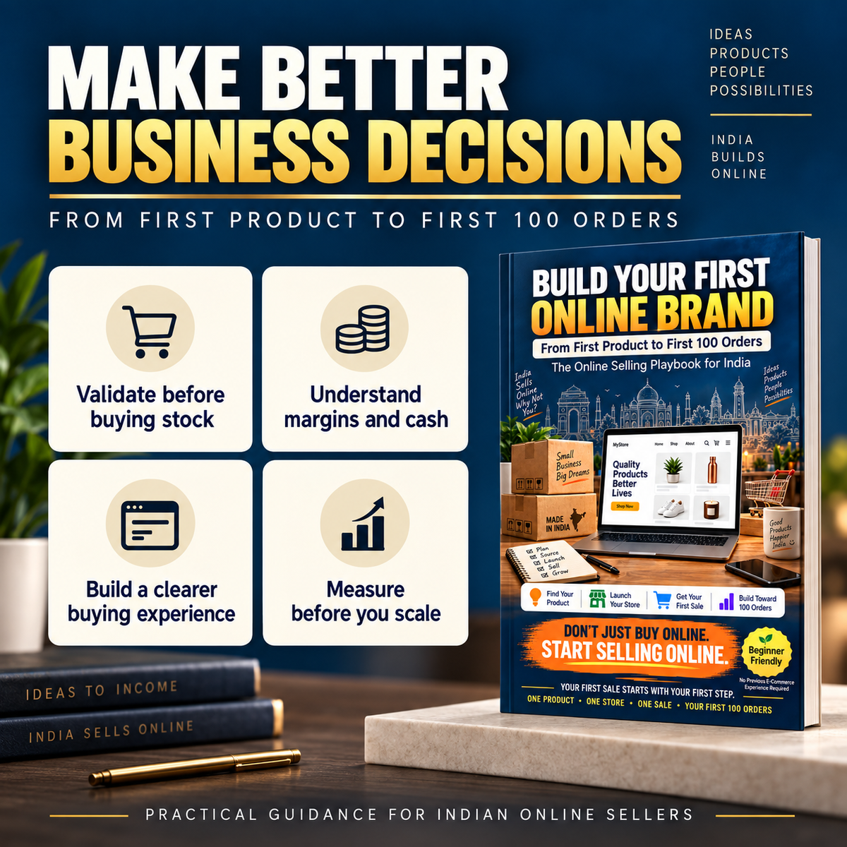 Online business guide benefits covering validation, unit economics, conversion and scaling decisions