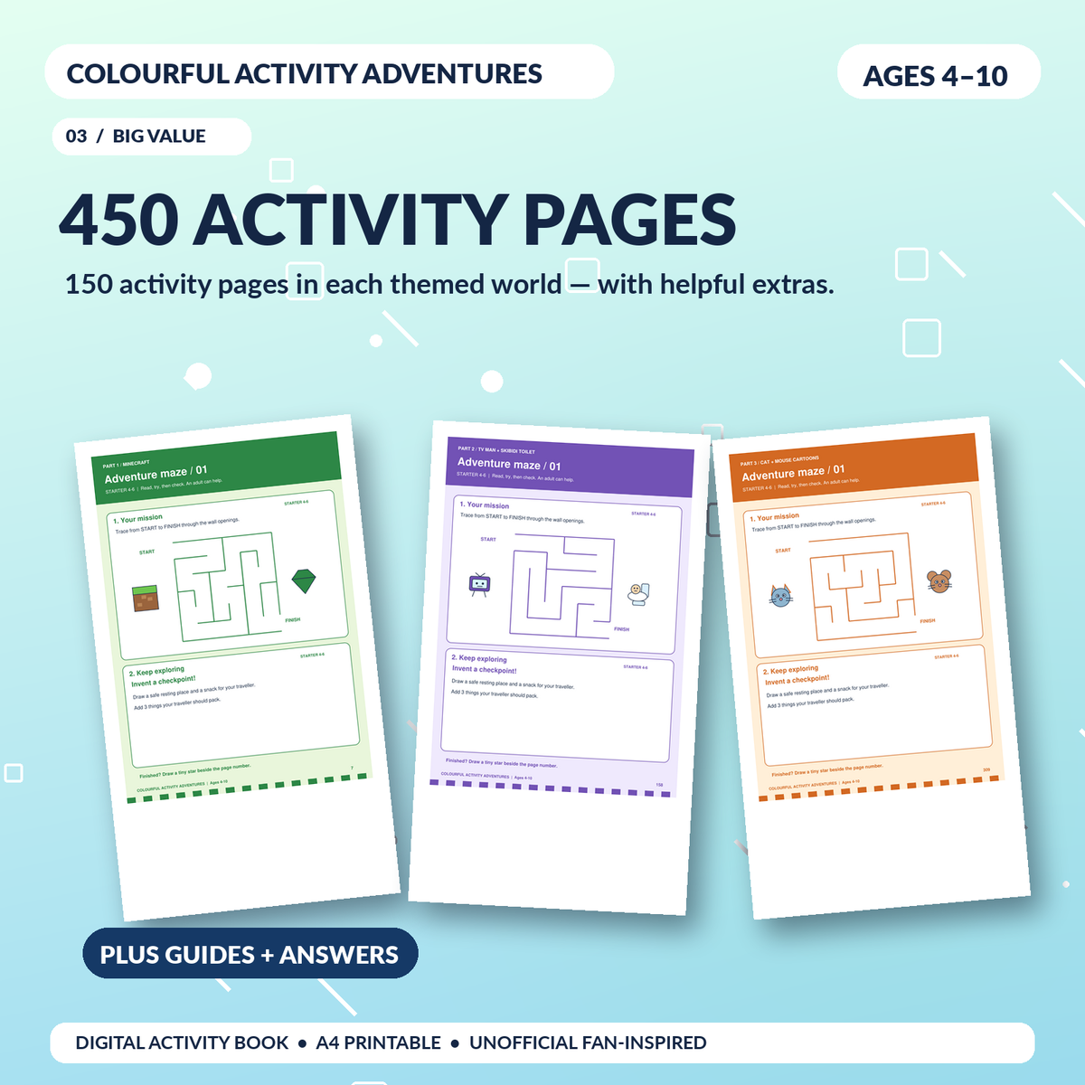 Kids Activity Book | Colourful Activity Adventures