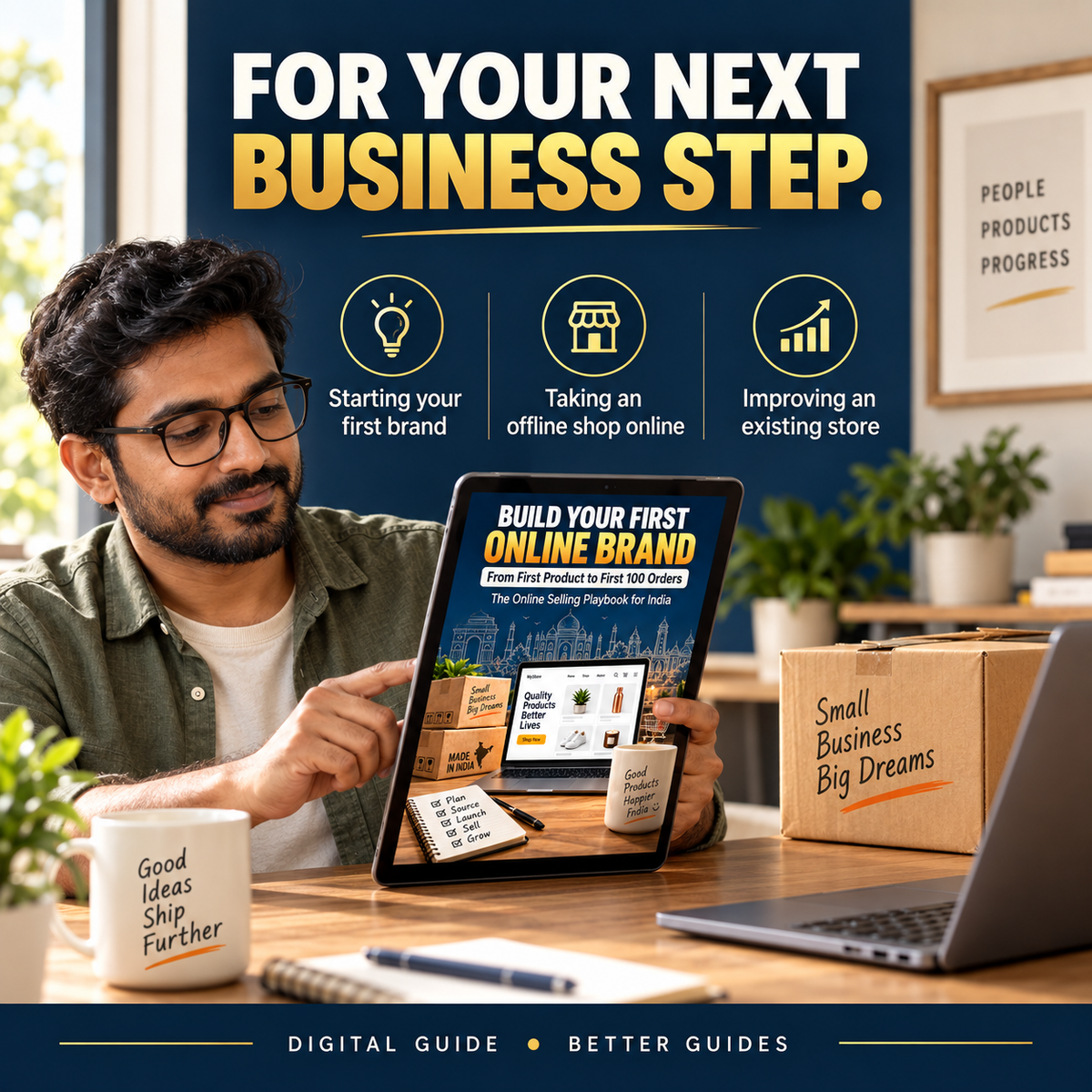 Build Your First Online Brand guide for aspiring founders, offline sellers and early ecommerce businesses