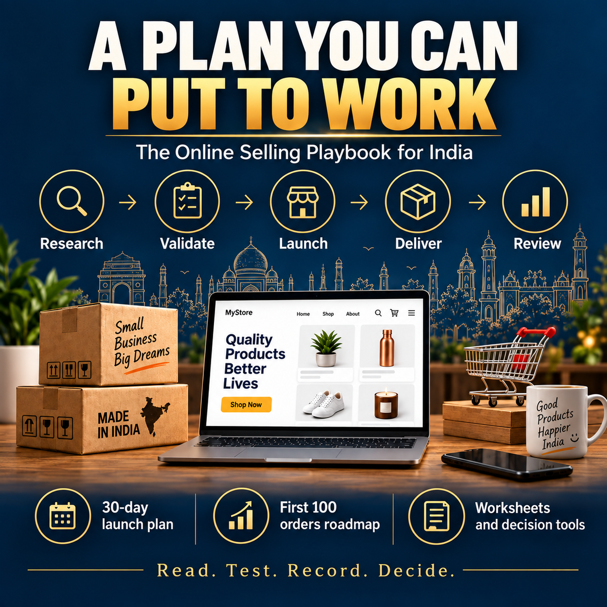 30-day ecommerce launch plan, first 100 orders roadmap and operating toolkit workflow