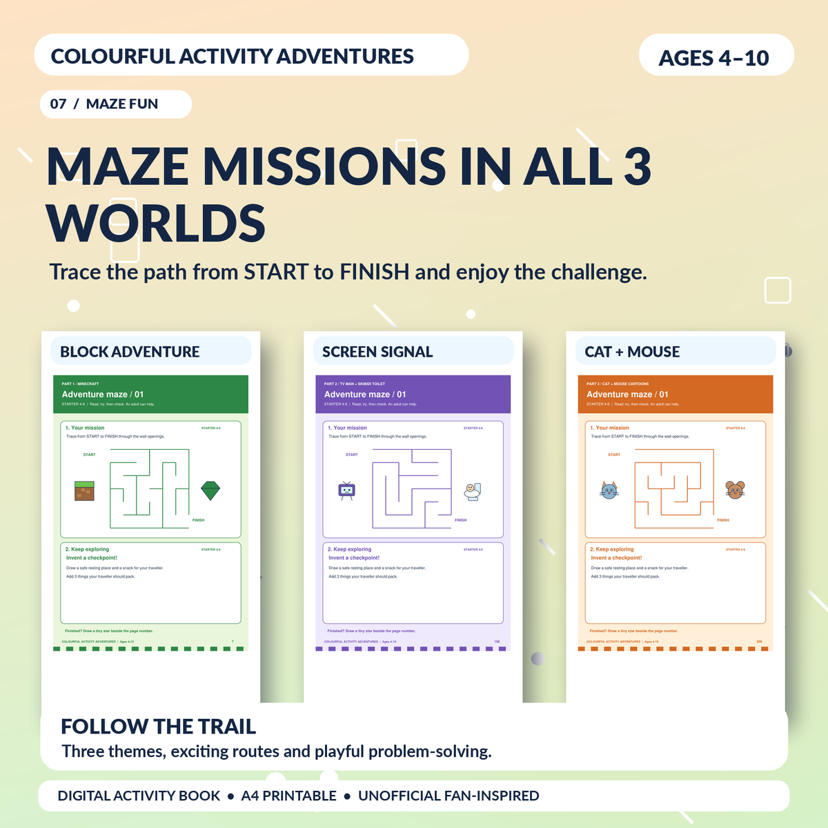 Kids Activity Book | Colourful Activity Adventures
