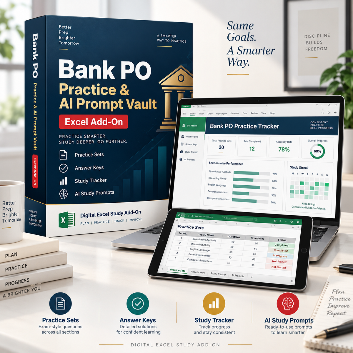 Bank PO Practice & AI Prompt Vault | Excel Add-On