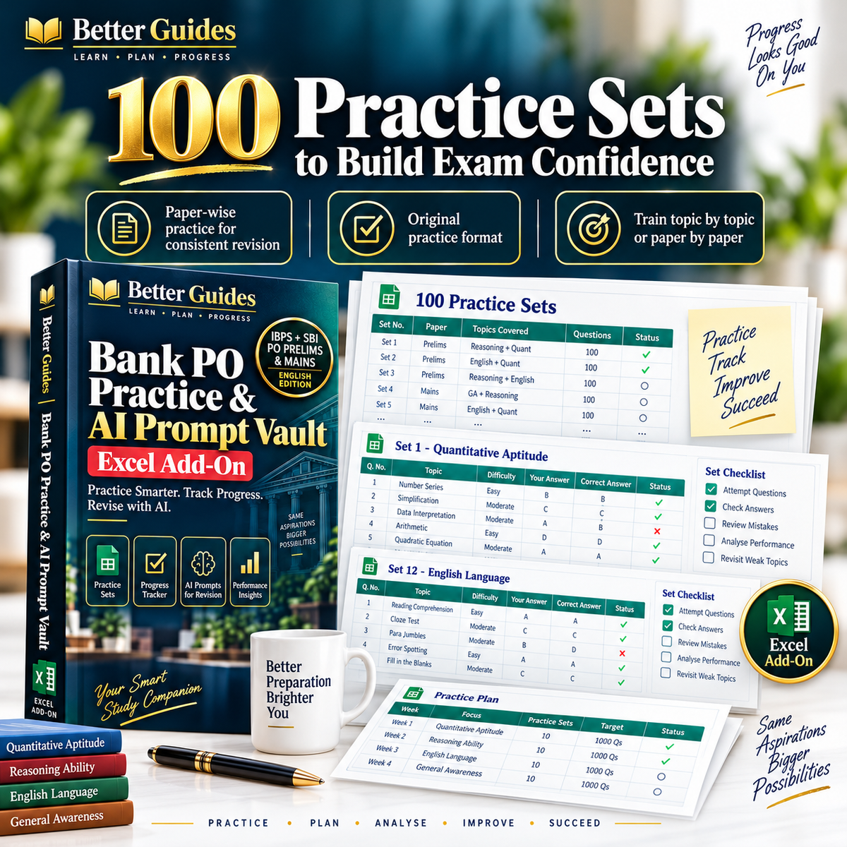 Bank PO Practice & AI Prompt Vault | Excel Add-On