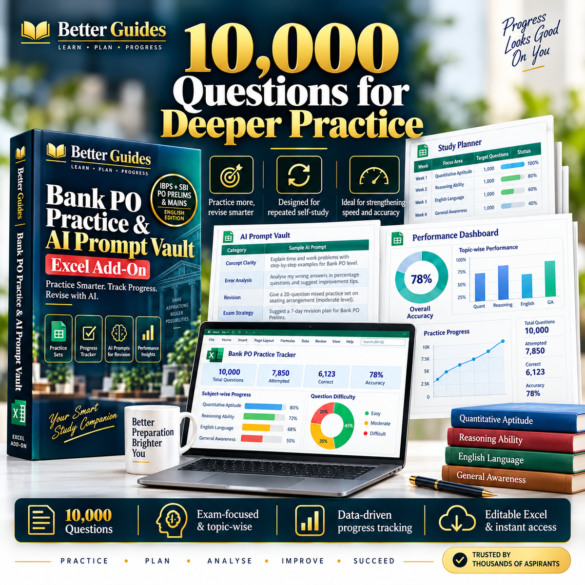 Bank PO Practice & AI Prompt Vault | Excel Add-On