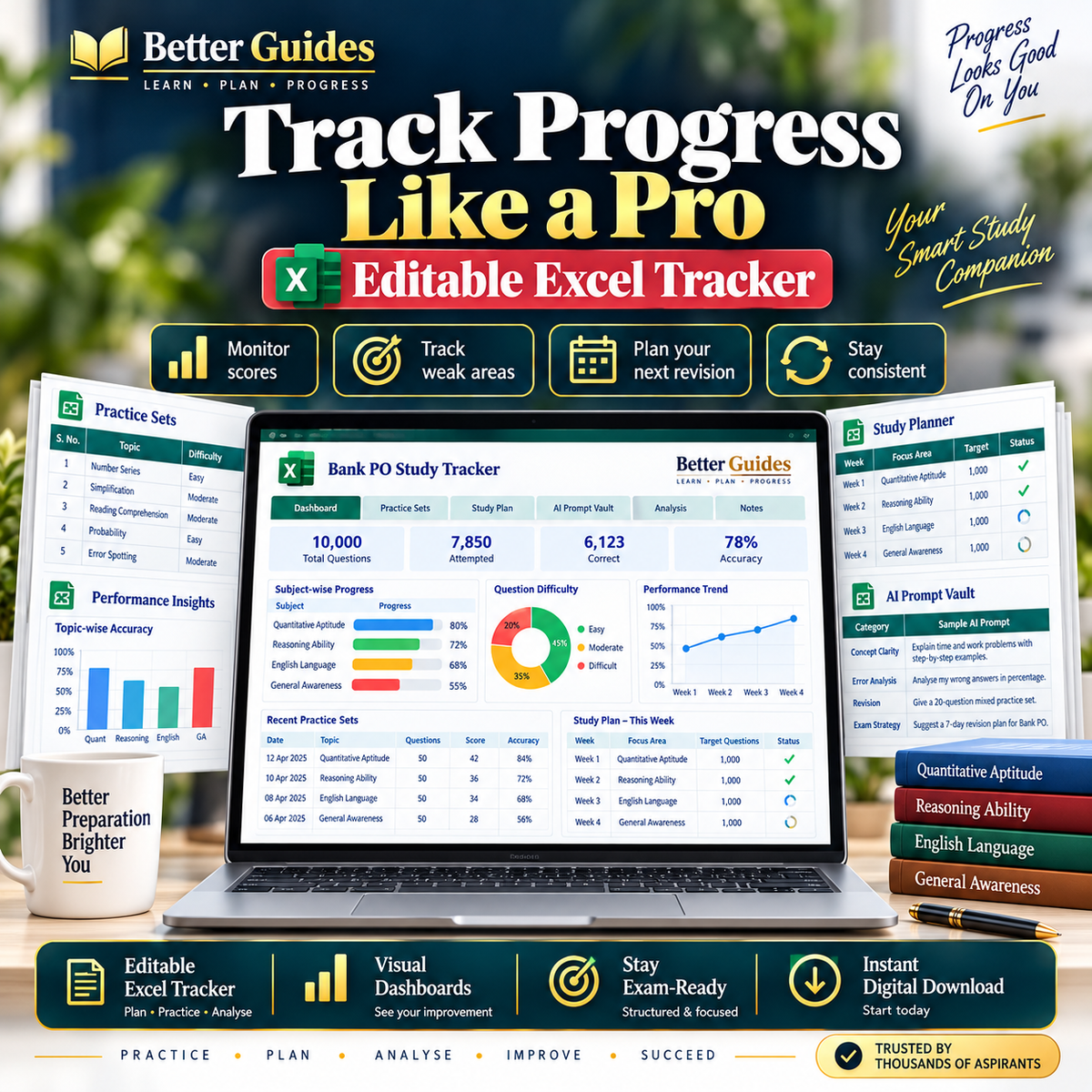 Bank PO Practice & AI Prompt Vault | Excel Add-On
