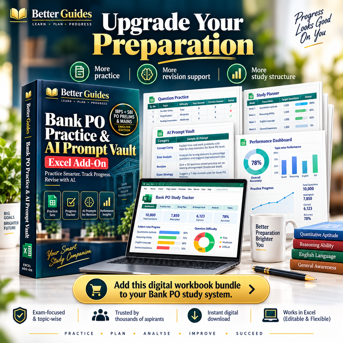 Bank PO Practice & AI Prompt Vault | Excel Add-On