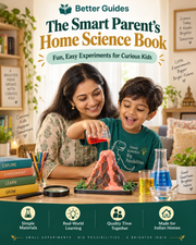 Inside pages of a kids science activity book with hands-on experiments