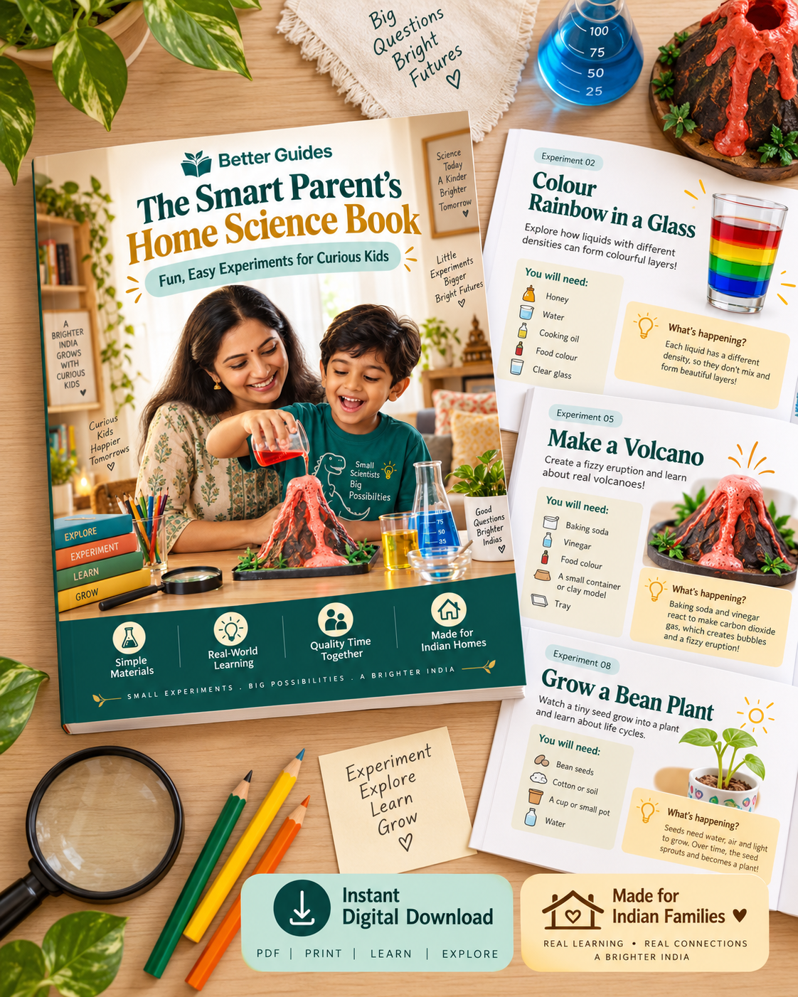 Hidden message science experiment and observation activity for children