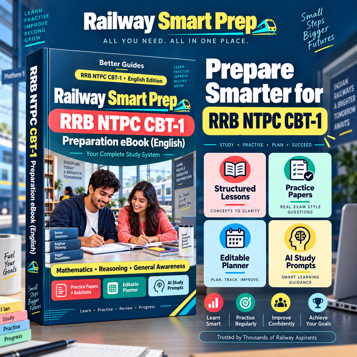 RRB NTPC CBT-1 Preparation eBook (English) | Railway Smart Prep