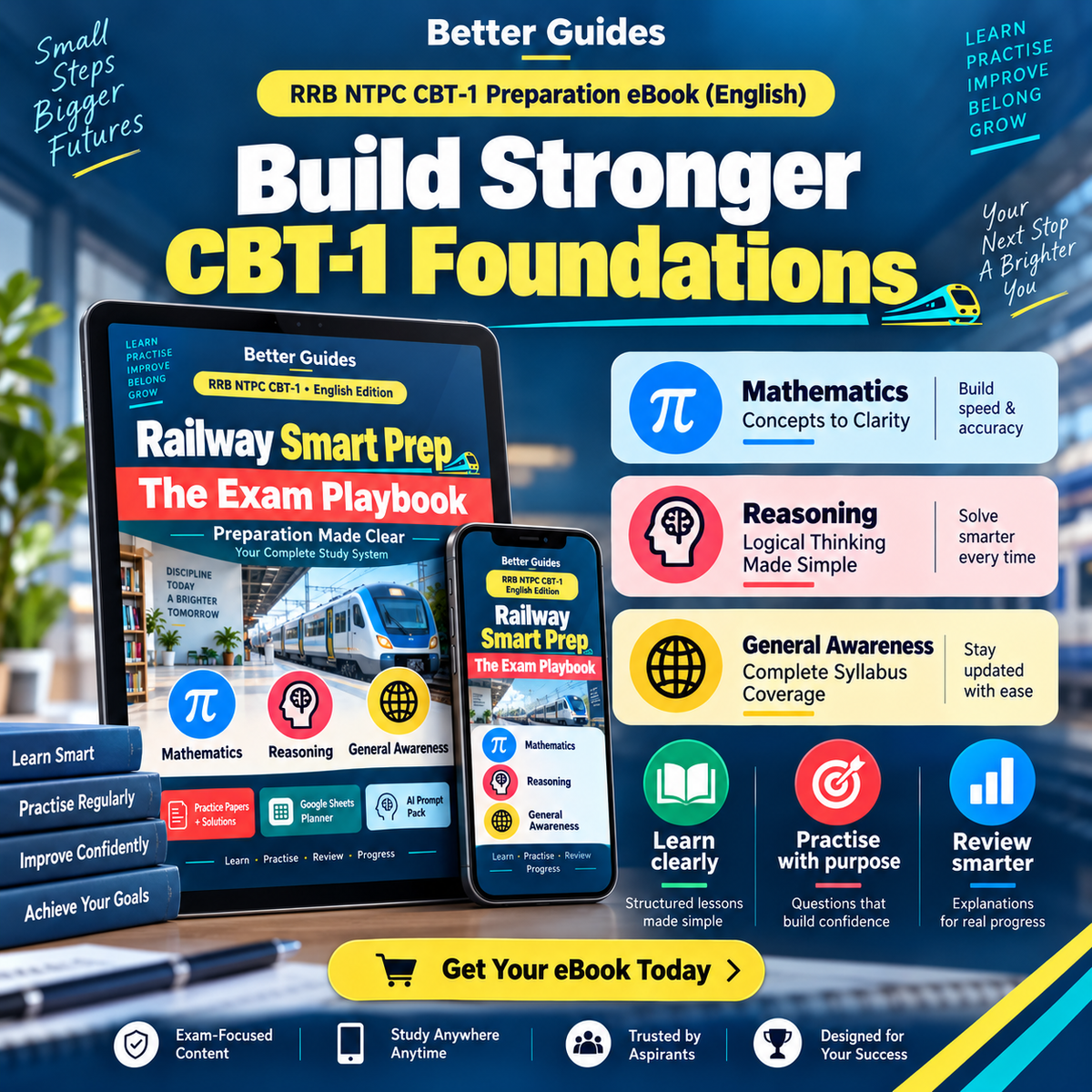 RRB NTPC CBT-1 Preparation eBook (English) | Railway Smart Prep
