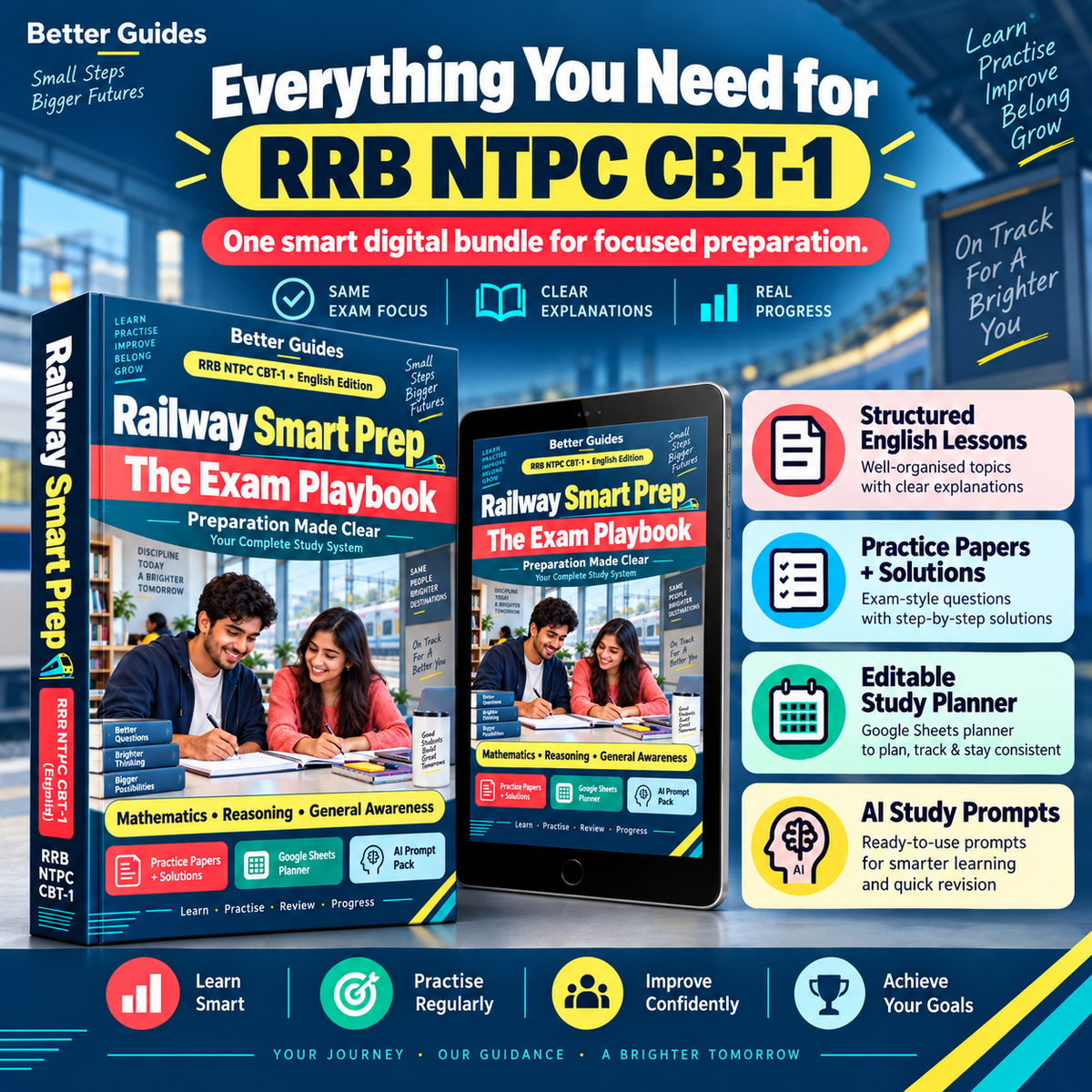 RRB NTPC CBT-1 Preparation eBook (English) | Railway Smart Prep