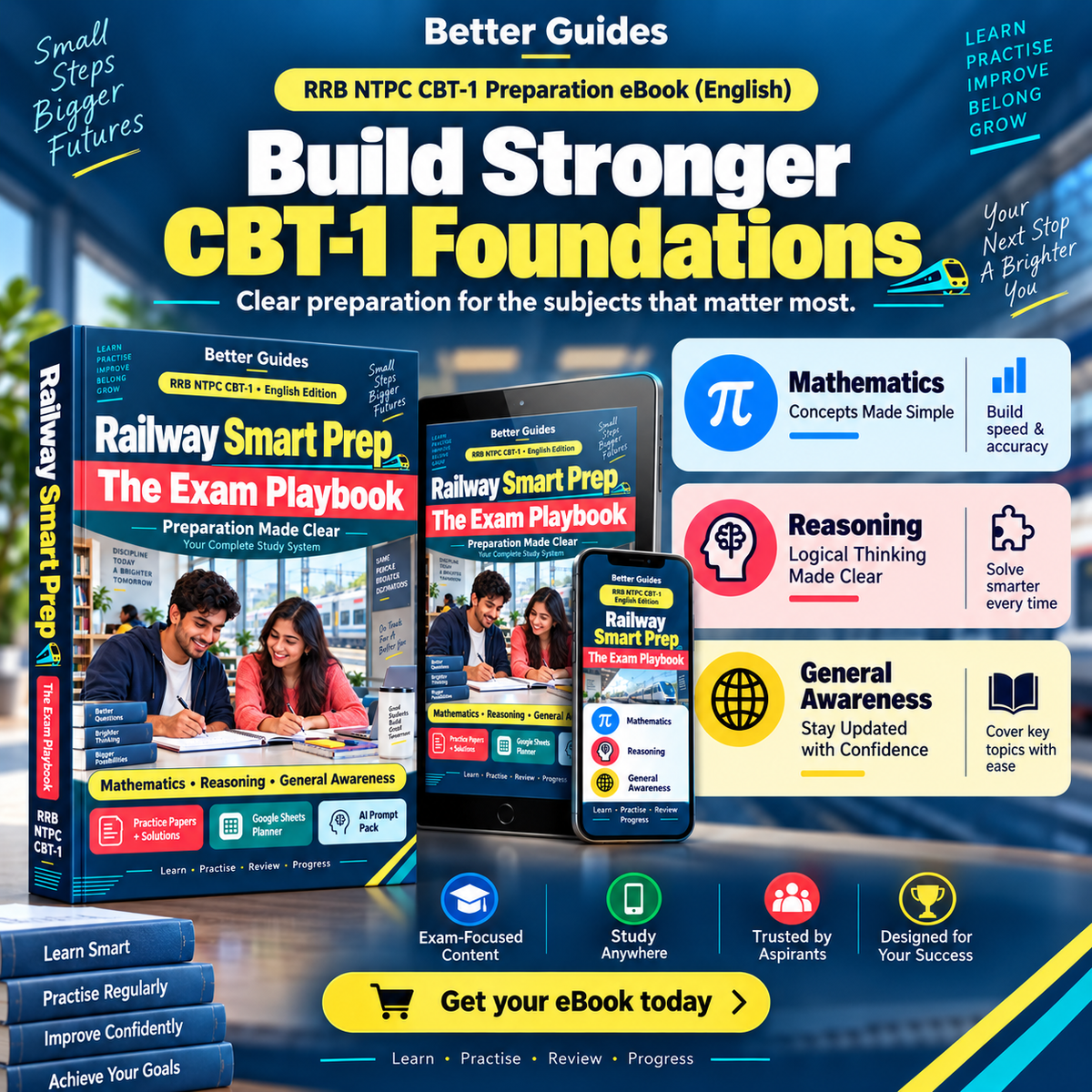 RRB NTPC CBT-1 Preparation eBook (English) | Railway Smart Prep