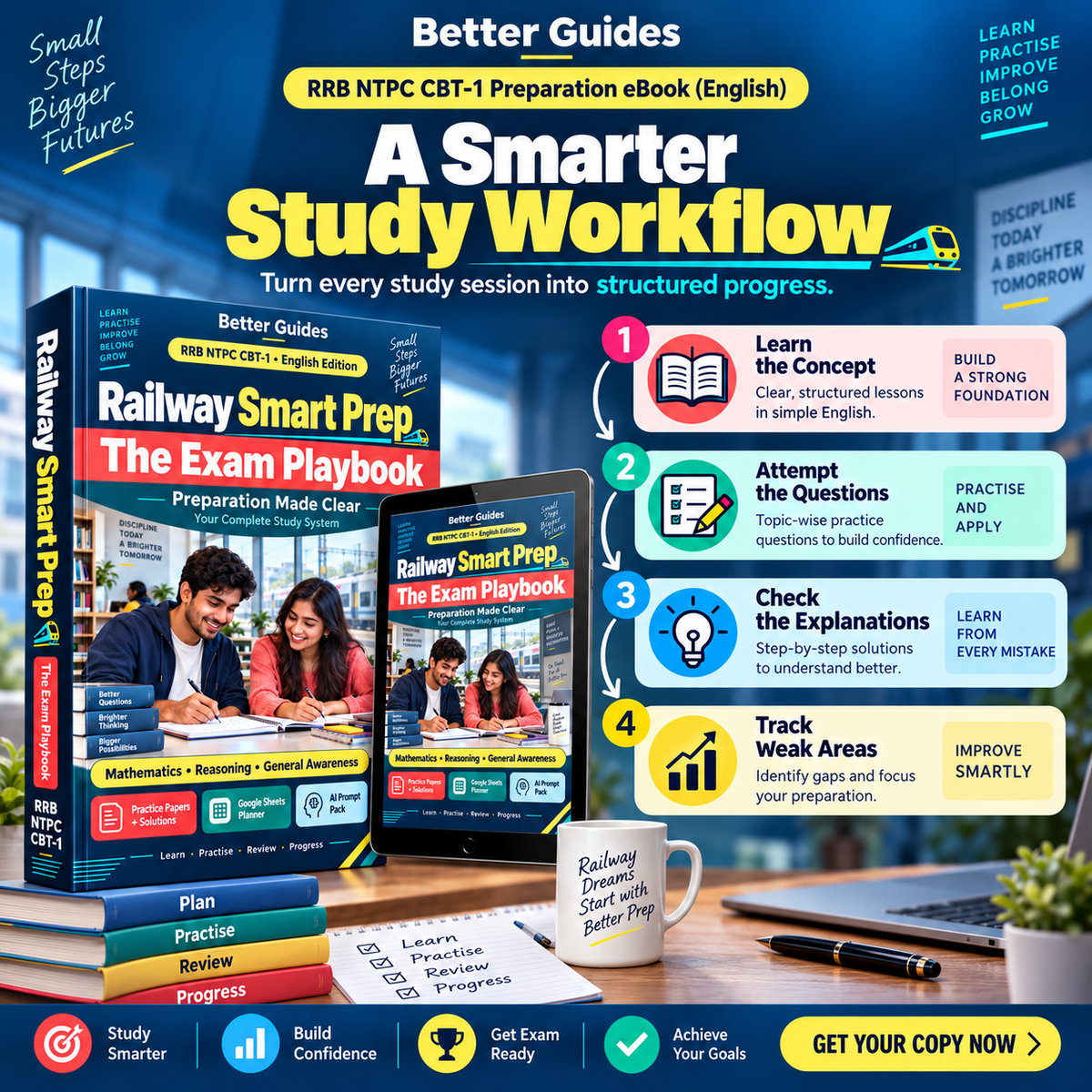 RRB NTPC CBT-1 Preparation eBook (English) | Railway Smart Prep
