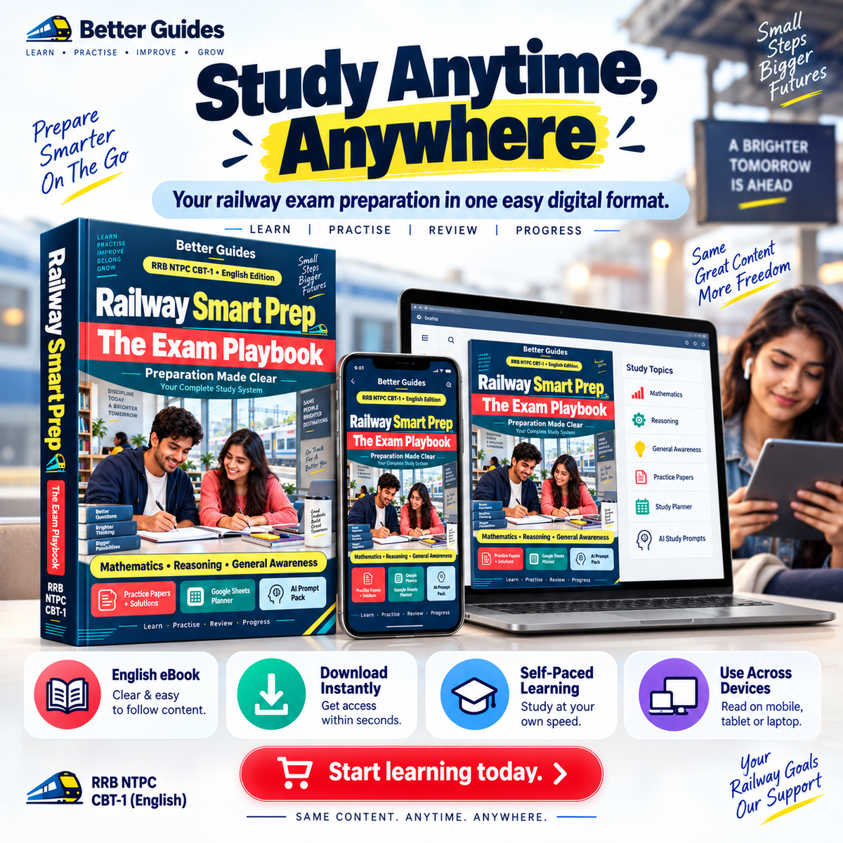 RRB NTPC CBT-1 Preparation eBook (English) | Railway Smart Prep