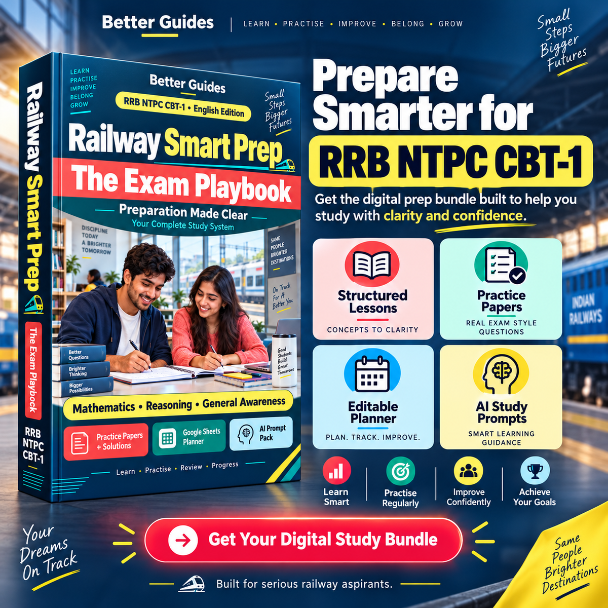 RRB NTPC CBT-1 Preparation eBook (English) | Railway Smart Prep