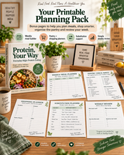 Editable Excel high-protein meal tracker for meals, shopping, intake and costs