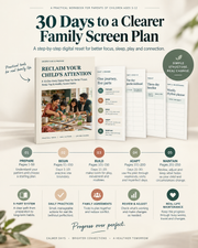 30-day family screen time reset with five-part plan from preparation through long-term maintenance