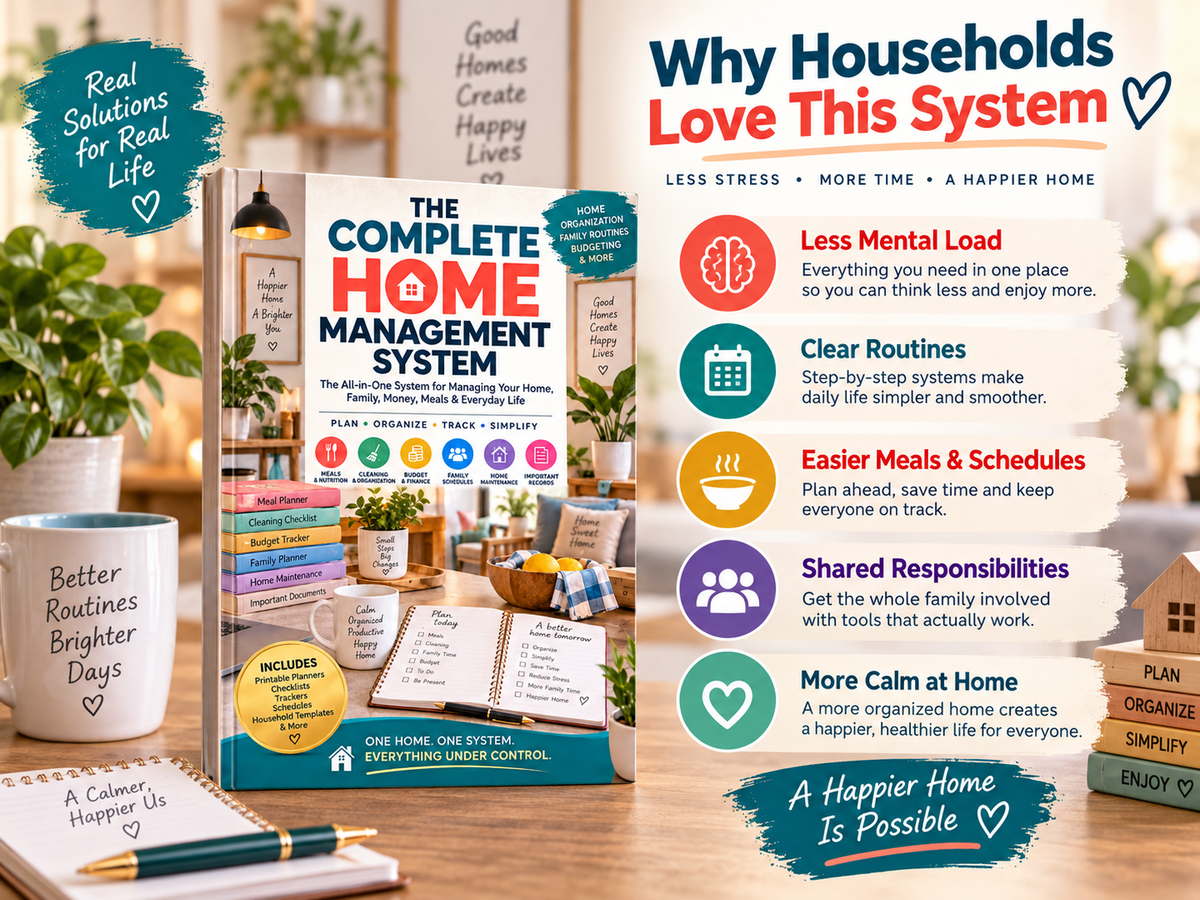 Household budgeting and shared-cost organization in The Complete Home Management System