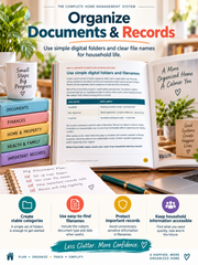 Home management system connecting planning, organizing, tracking and reviewing everyday household life