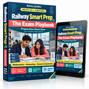 Railway Smart Prep The Exam Playbook 3D eBook and tablet mockup for RRB NTPC CBT-1 English preparation