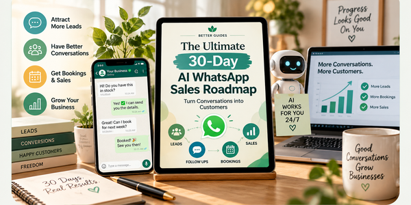 AI WhatsApp sales roadmap for small businesses with lead generation, customer conversations, follow-up, bookings and sales workflow