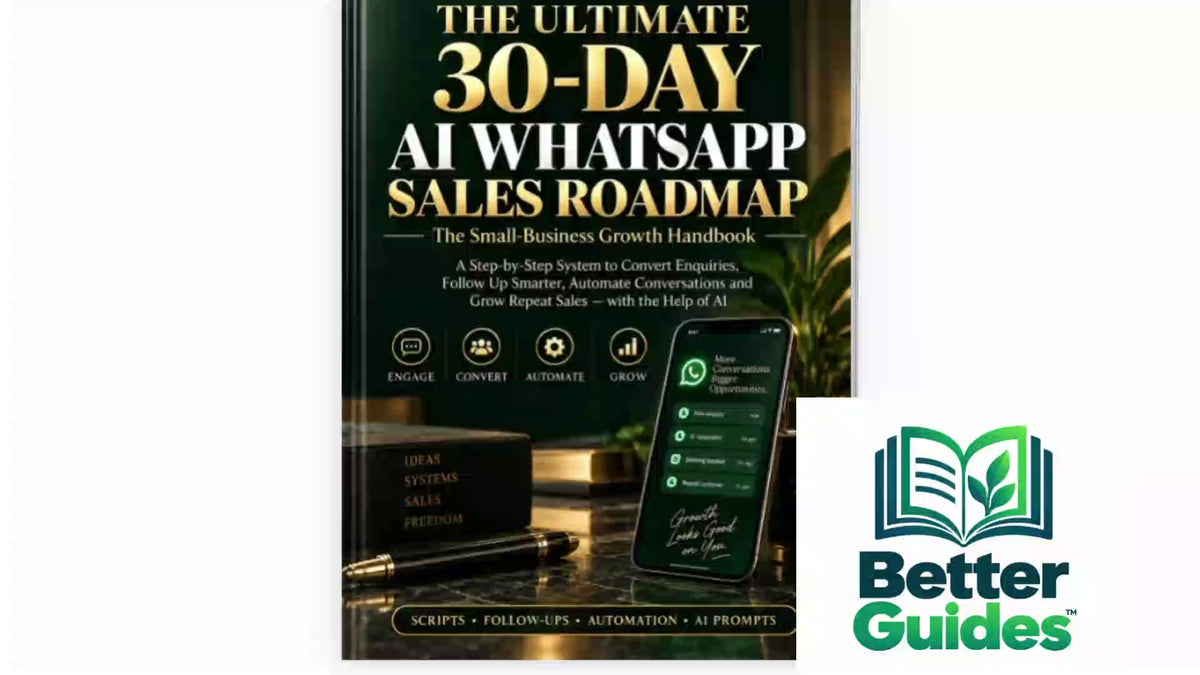 Video preview of The Ultimate 30-Day AI WhatsApp Sales Roadmap and its small-business sales workflow