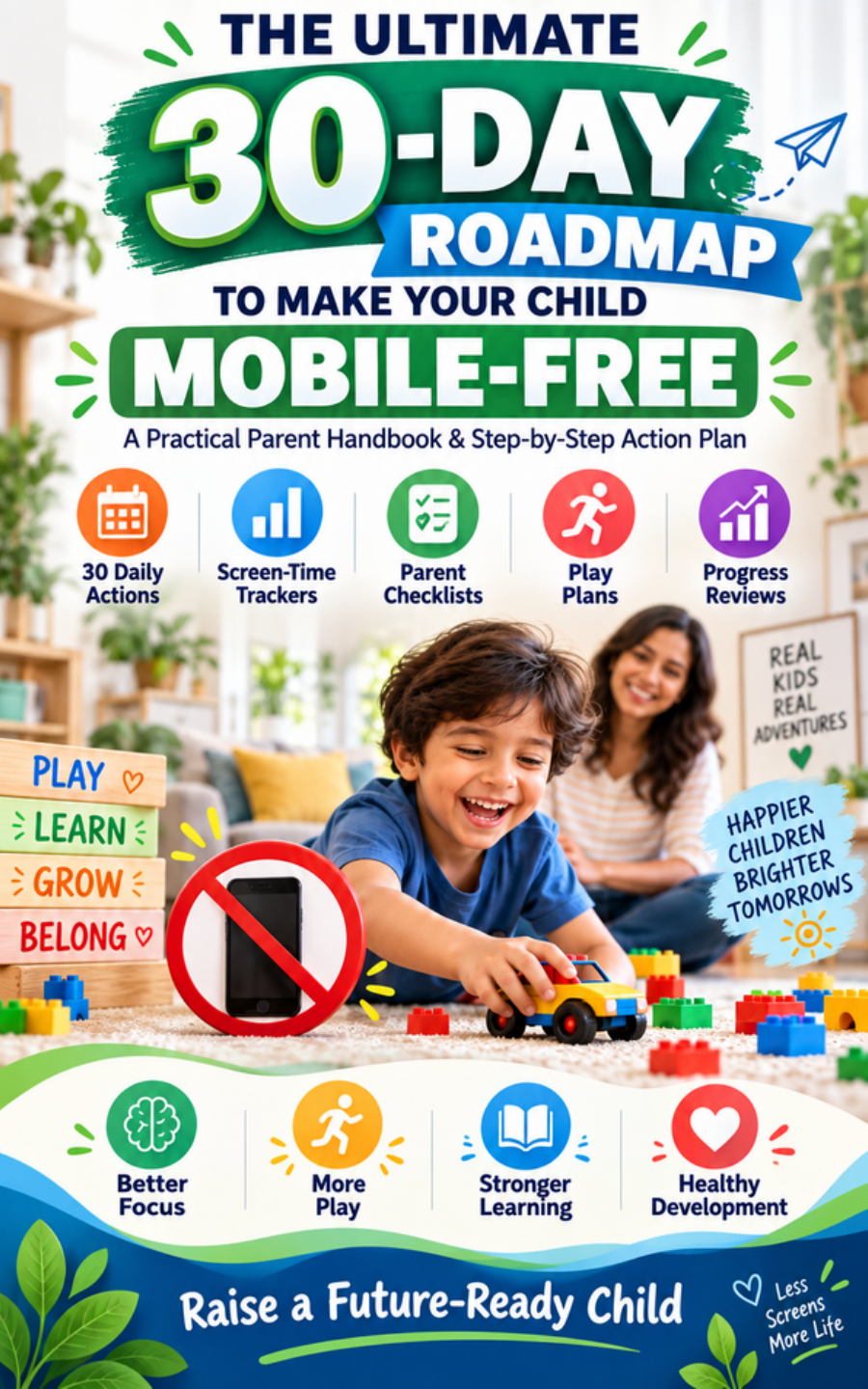 The Ultimate 30-Day Roadmap to Make Your Child Mobile-Free book cover